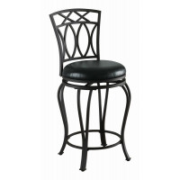 Coaster Furniture 122059 Upholstered Swivel Counter Height Stool Black